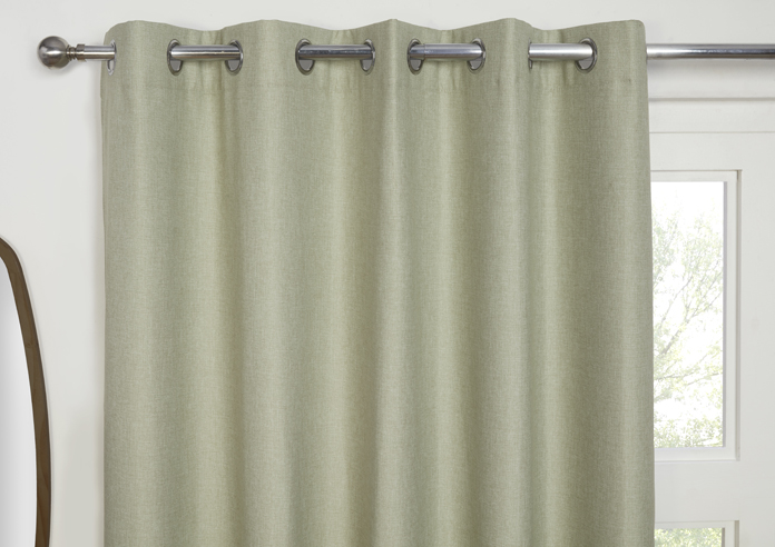 Cosmos (Blackout) Eyelet, Green - Ready Made Curtains - Image 9